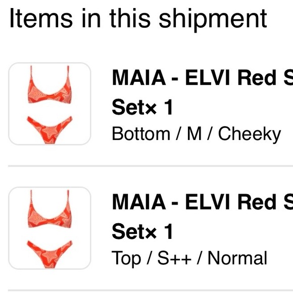 Red Star Pattern Bikini Set - Picture 2 of 2